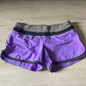 Purple 4 inch inseam lululemon shorts